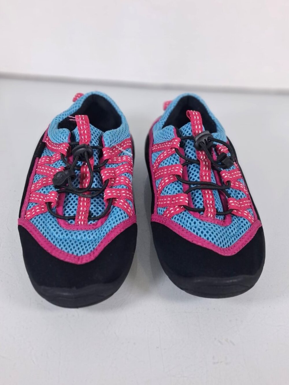 Northside Brille II Water Shoes Big Girls Size 4 Pink Turquoise Bungee Cord